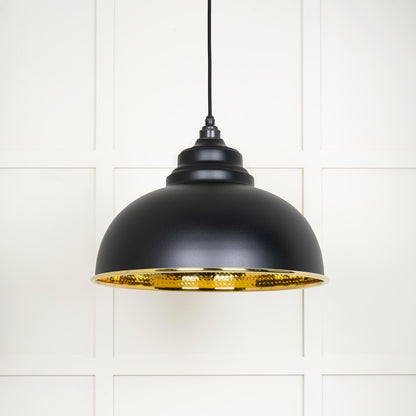From The Anvil Hammered Brass Harborne Pendant
