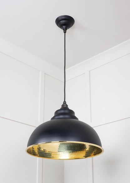 From The Anvil Hammered Brass Harborne Pendant