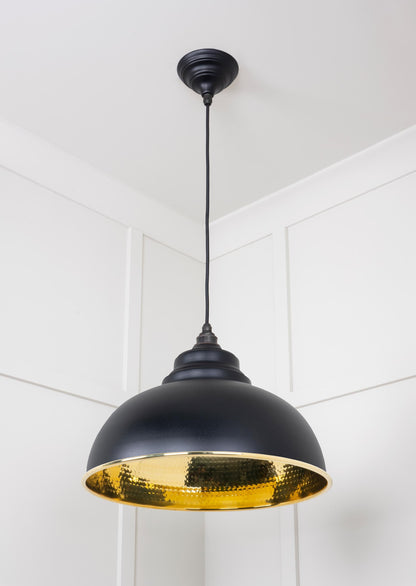 From The Anvil Hammered Brass Harborne Pendant