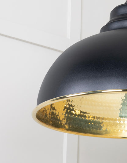 From The Anvil Hammered Brass Harborne Pendant