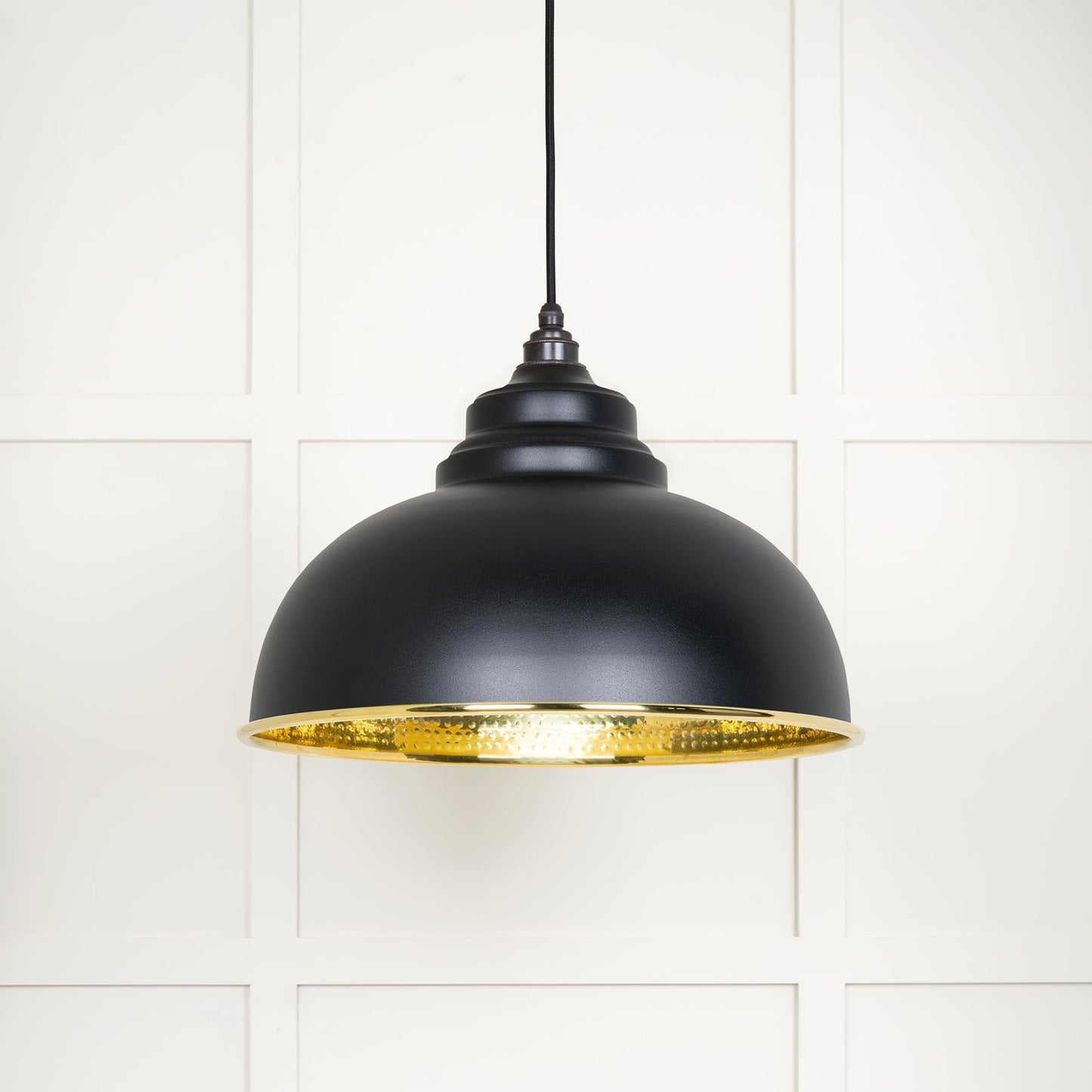 From The Anvil Hammered Brass Harborne Pendant