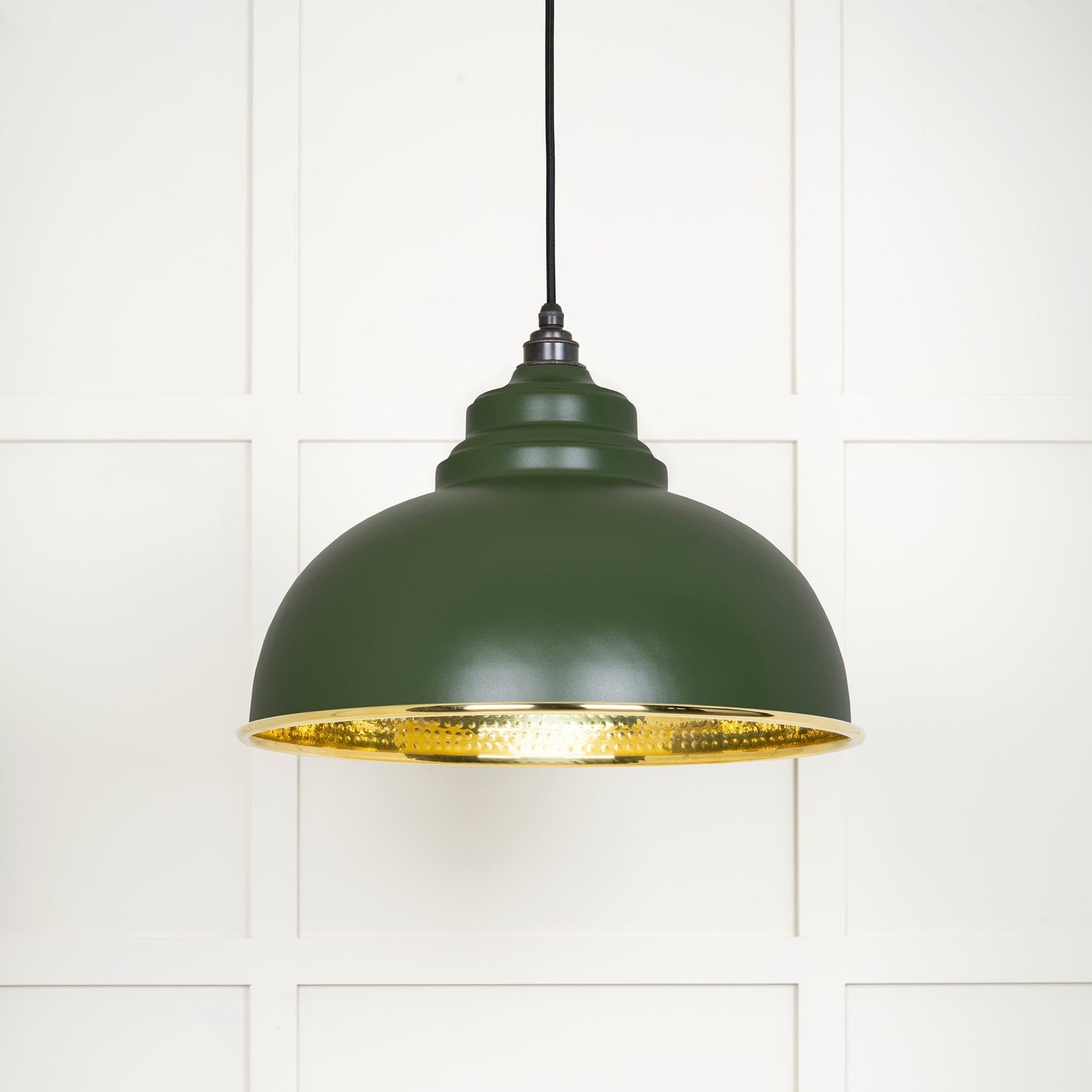 From The Anvil Hammered Brass Harborne Pendant