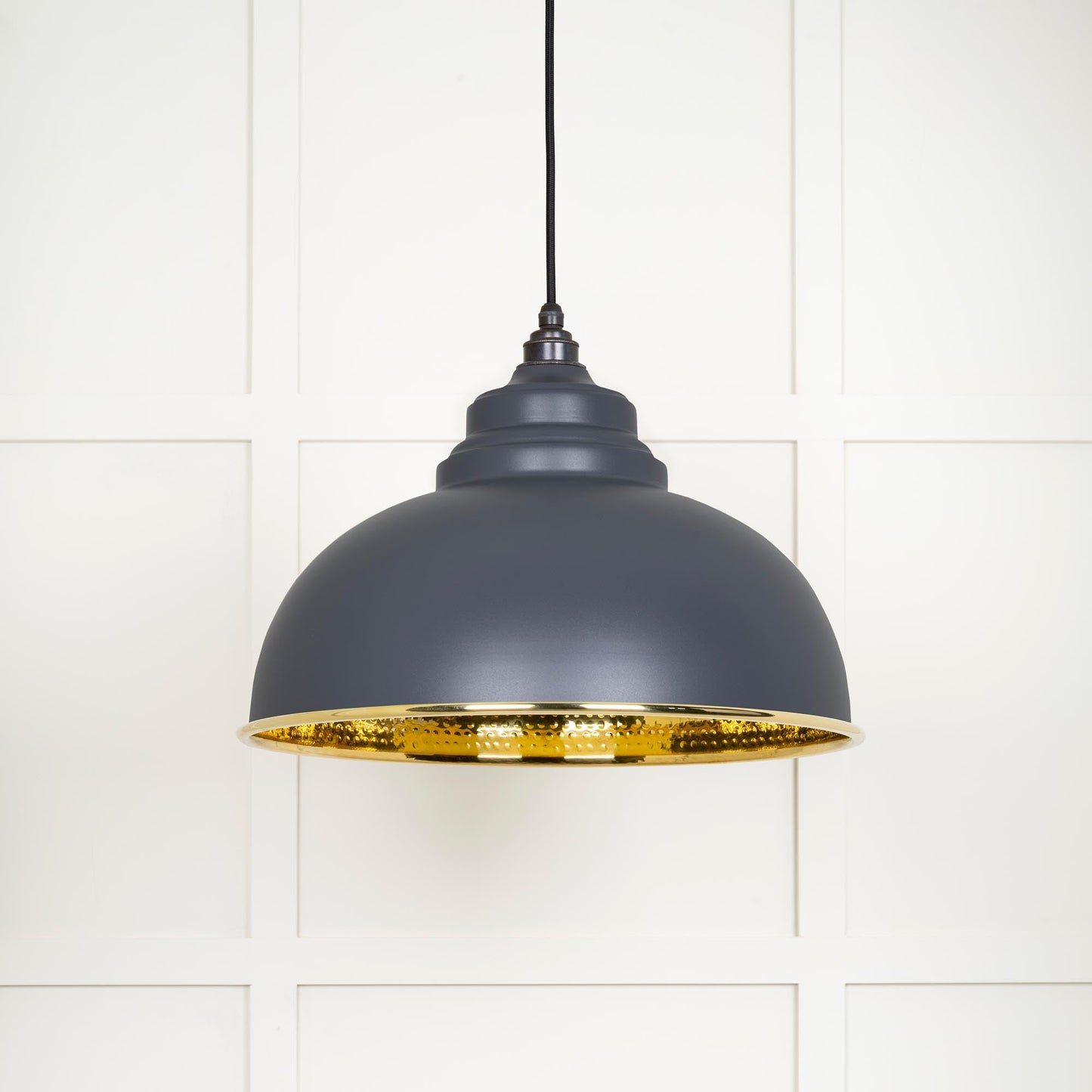 From The Anvil Hammered Brass Harborne Pendant
