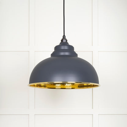 From The Anvil Hammered Brass Harborne Pendant