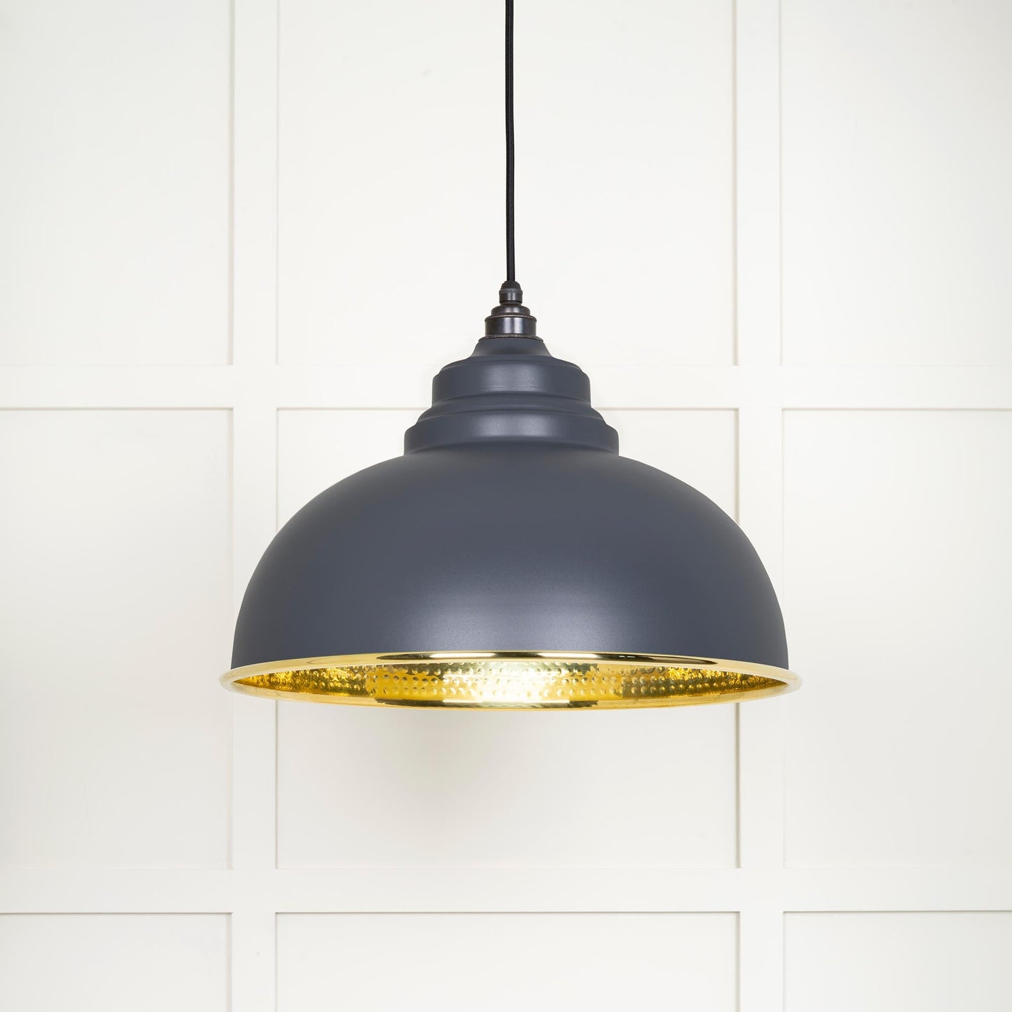 From The Anvil Hammered Brass Harborne Pendant