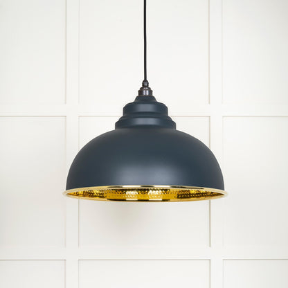 From The Anvil Hammered Brass Harborne Pendant