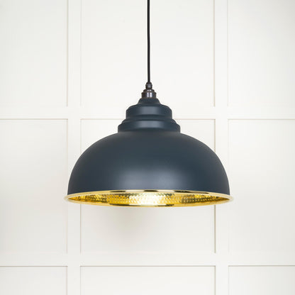 From The Anvil Hammered Brass Harborne Pendant