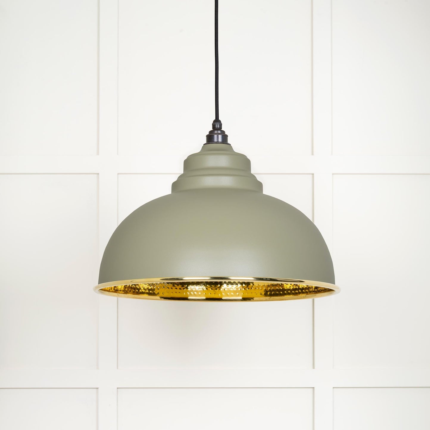 From The Anvil Hammered Brass Harborne Pendant
