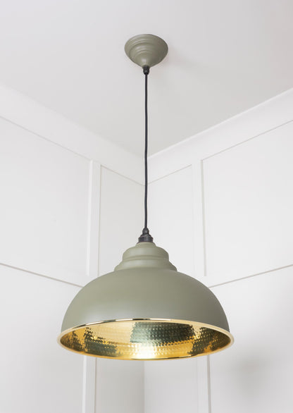 From The Anvil Hammered Brass Harborne Pendant