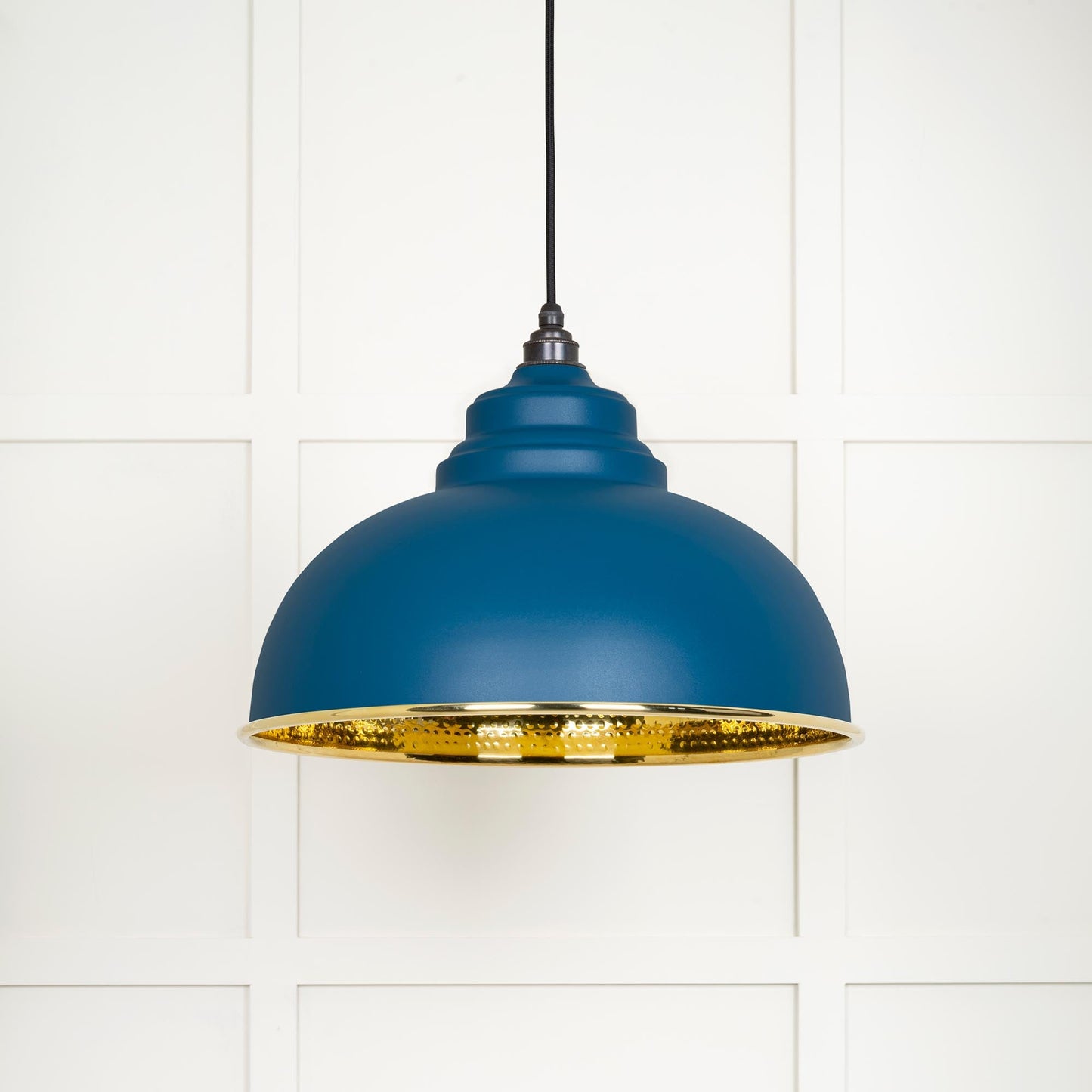From The Anvil Hammered Brass Harborne Pendant