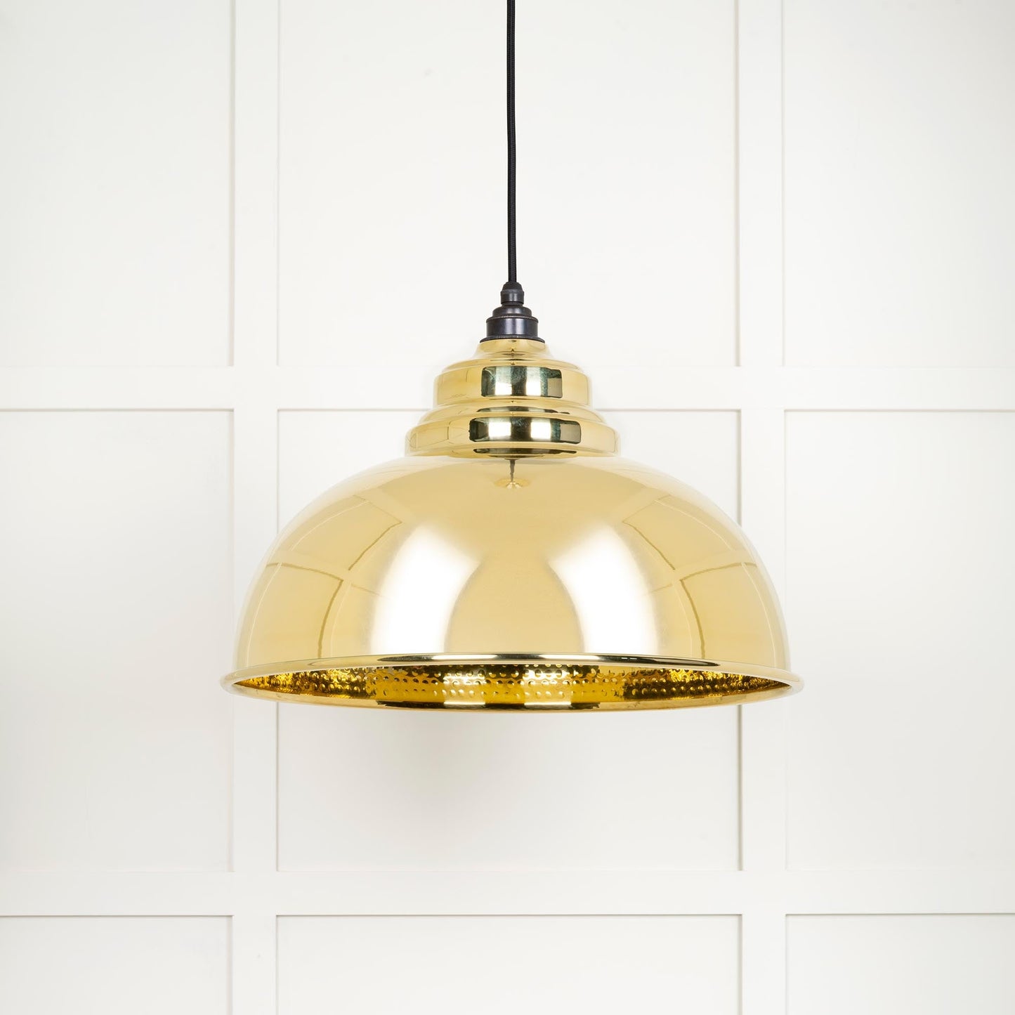 From The Anvil Hammered Brass Harborne Pendant