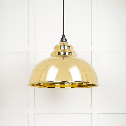 From The Anvil Hammered Brass Harborne Pendant