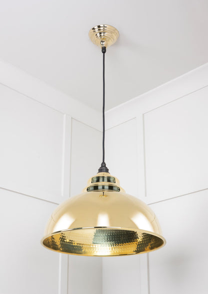 From The Anvil Hammered Brass Harborne Pendant