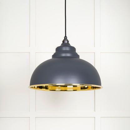 From The Anvil Smooth Brass Harborne Pendant