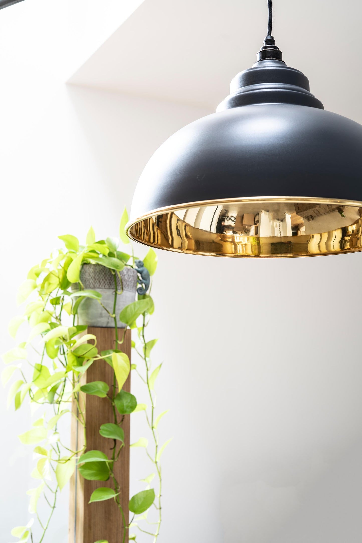 From The Anvil Smooth Brass Harborne Pendant