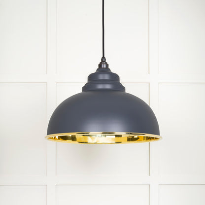 From The Anvil Smooth Brass Harborne Pendant