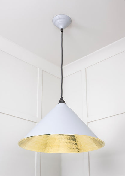 From The Anvil Hammered Brass Hockley Pendant