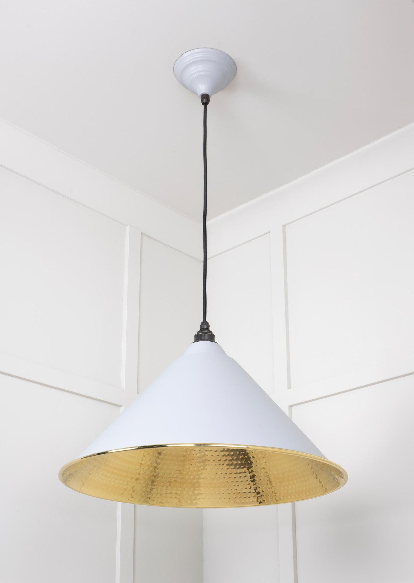 From The Anvil Hammered Brass Hockley Pendant