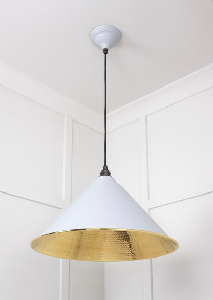 From The Anvil Hammered Brass Hockley Pendant