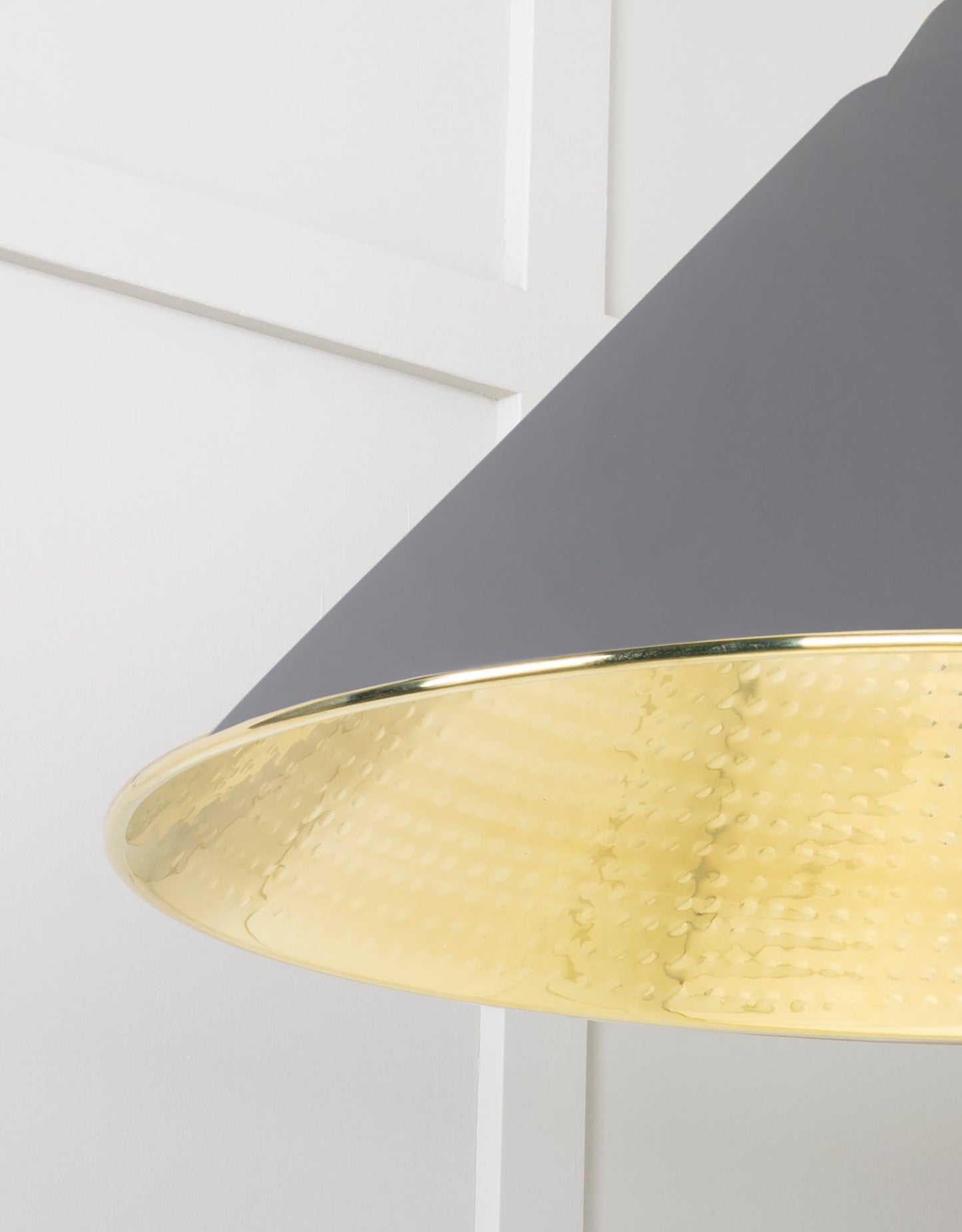 From The Anvil Hammered Brass Hockley Pendant