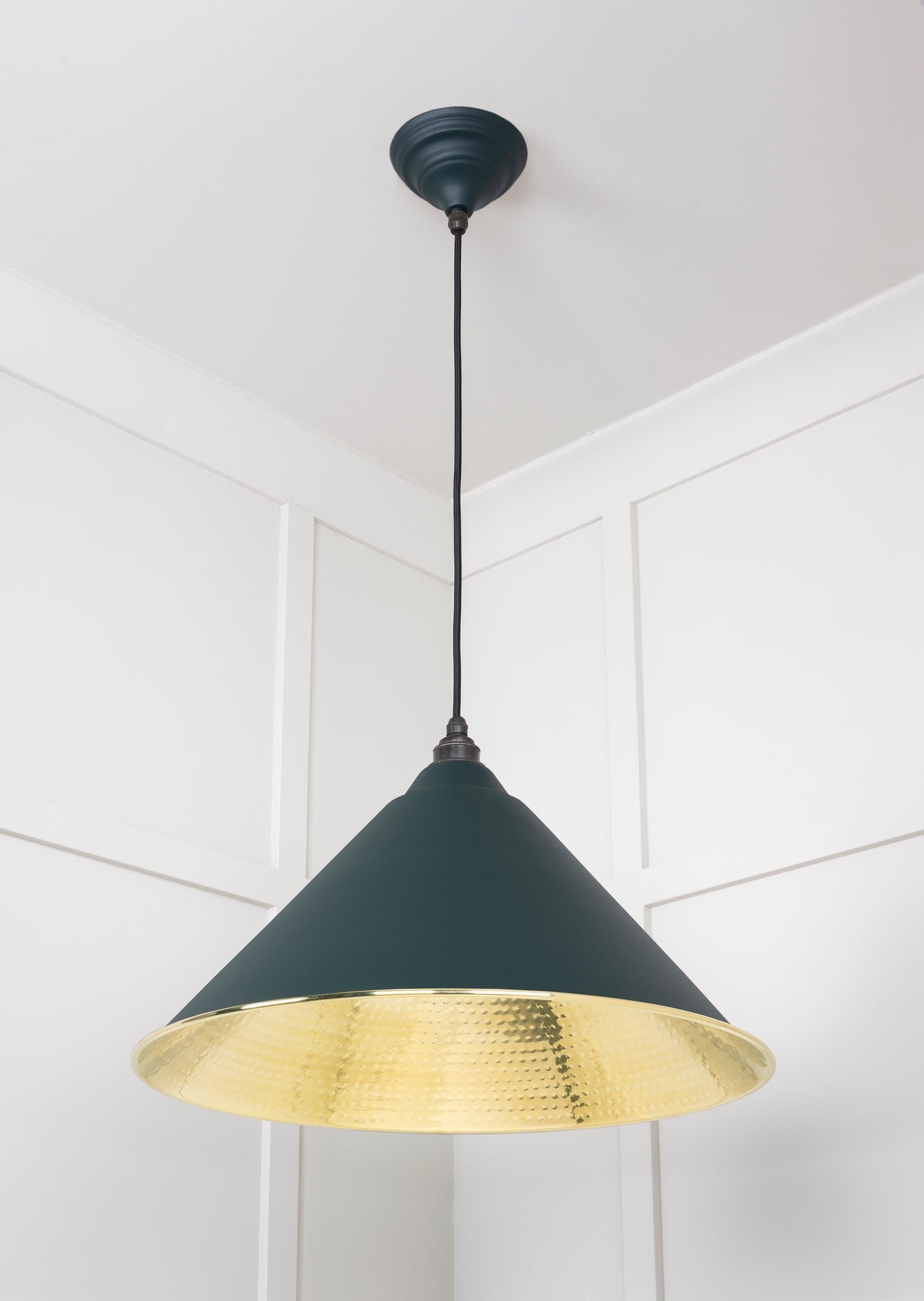 From The Anvil Hammered Brass Hockley Pendant