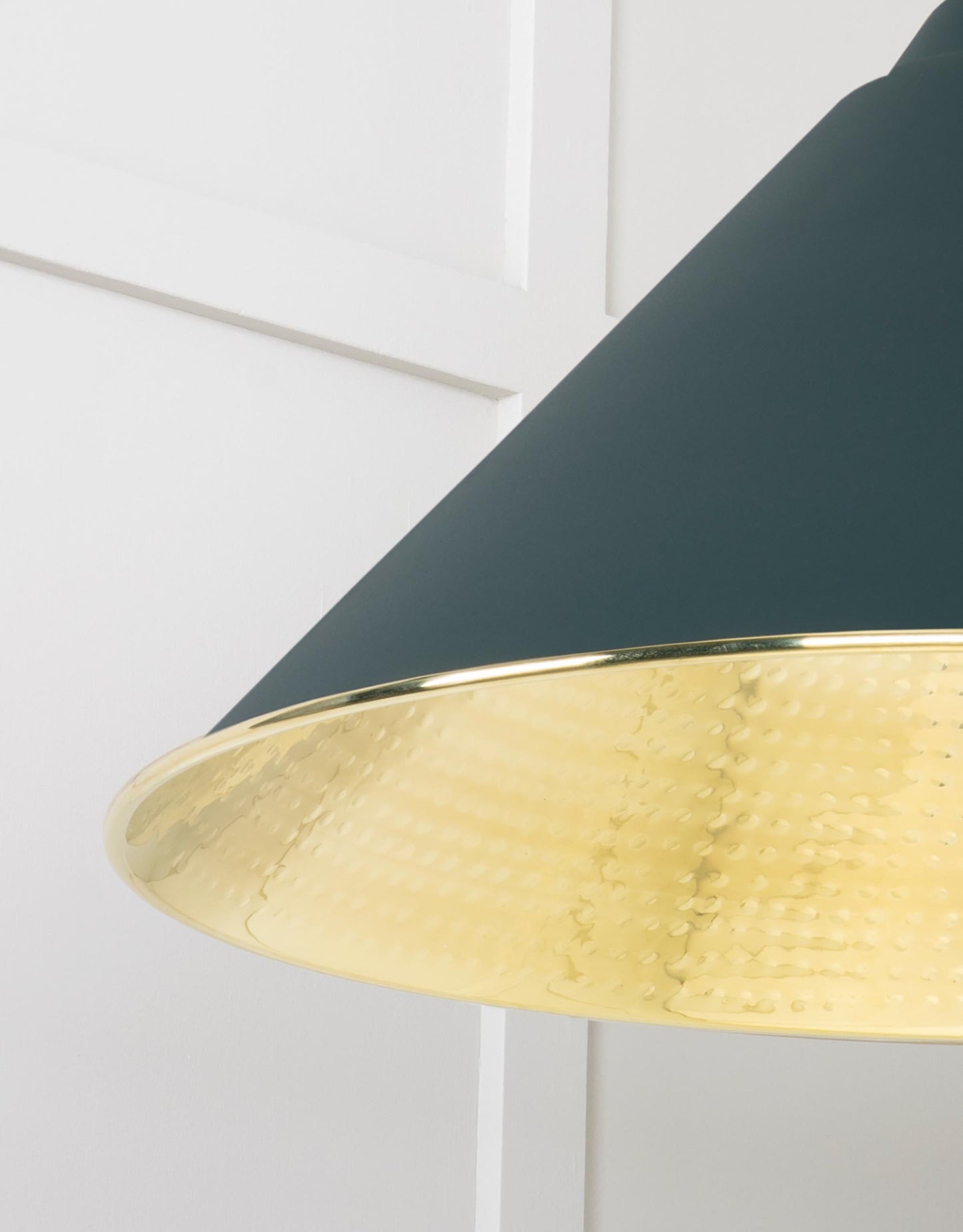 From The Anvil Hammered Brass Hockley Pendant