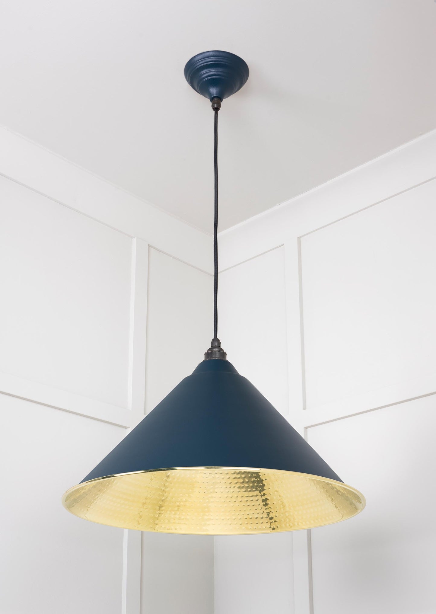 From The Anvil Hammered Brass Hockley Pendant