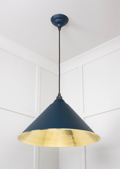 From The Anvil Hammered Brass Hockley Pendant