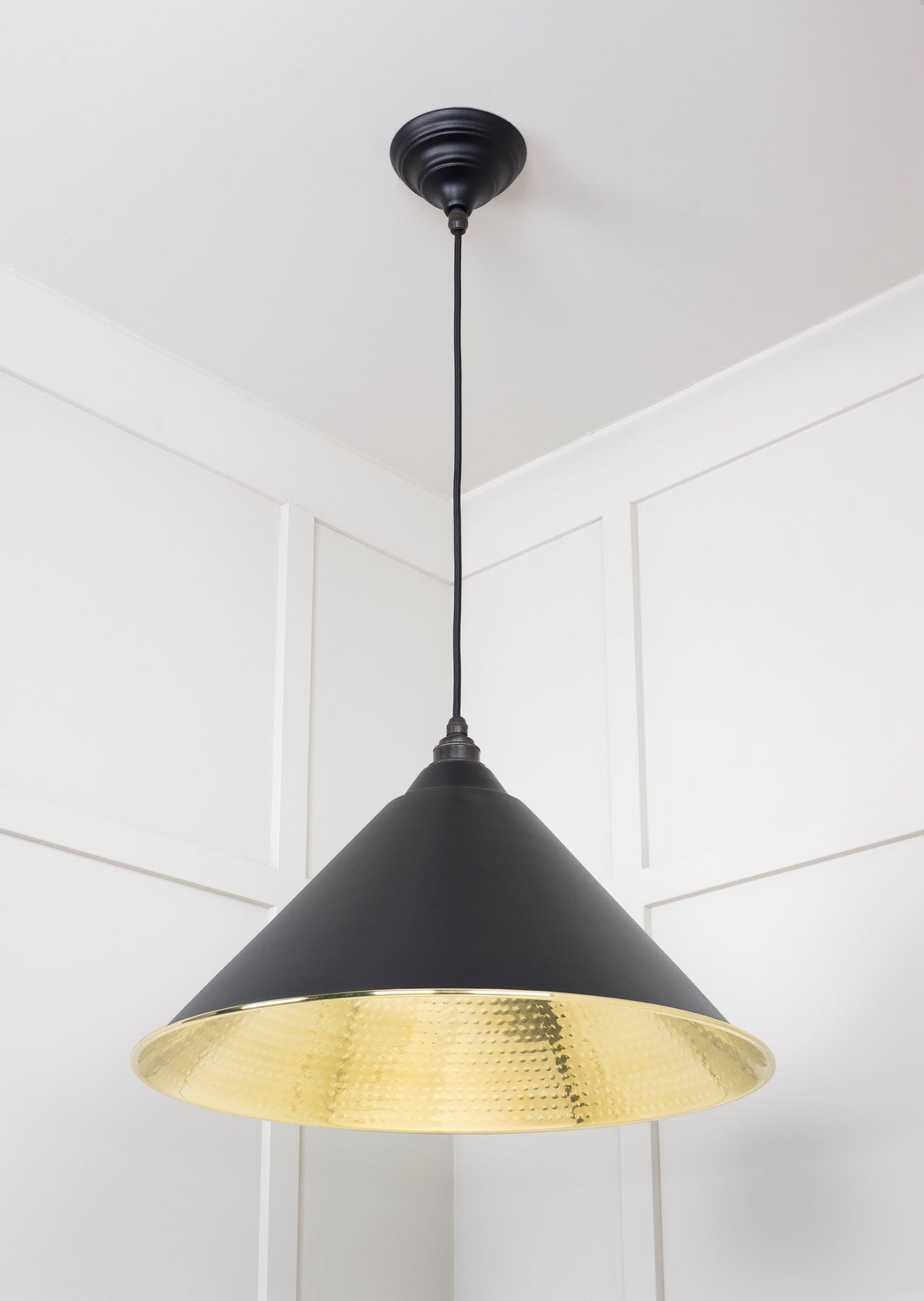 From The Anvil Hammered Brass Hockley Pendant