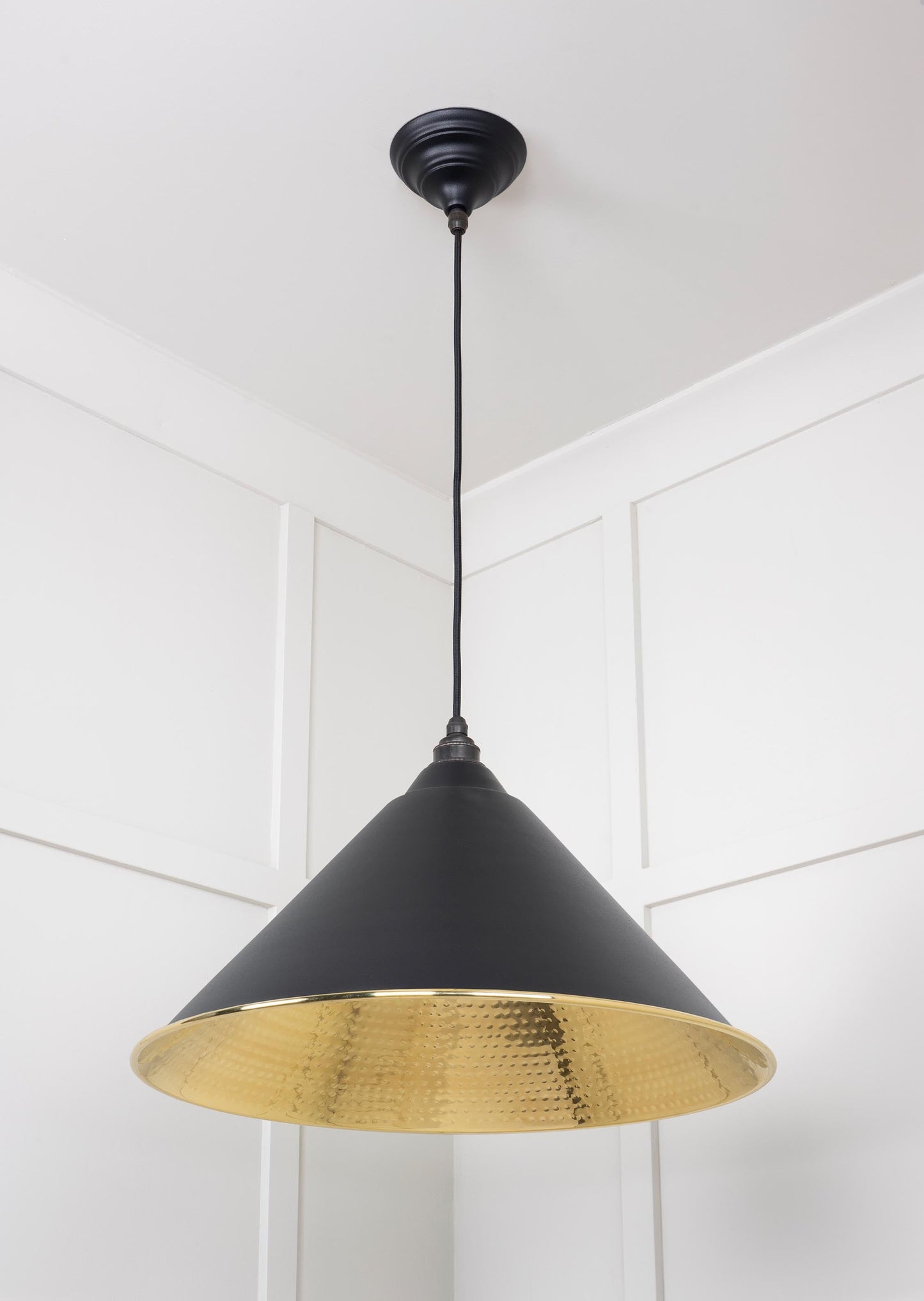 From The Anvil Hammered Brass Hockley Pendant