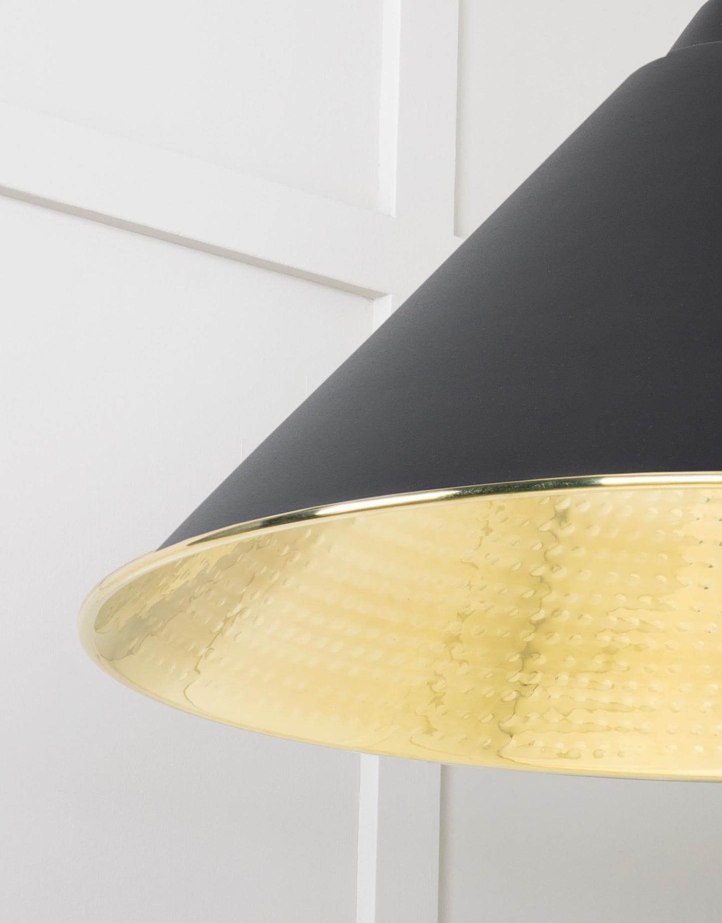 From The Anvil Hammered Brass Hockley Pendant