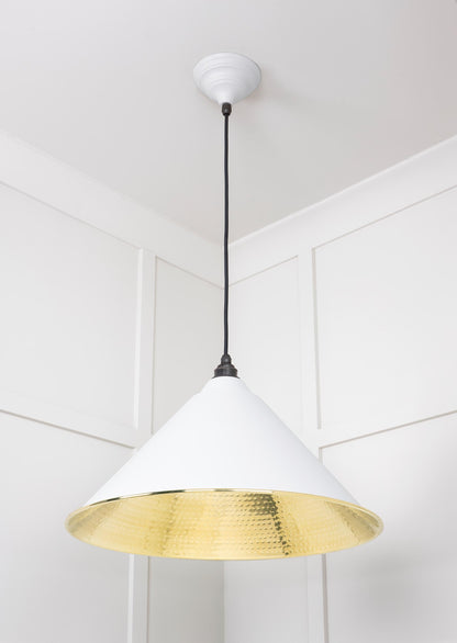 From The Anvil Hammered Brass Hockley Pendant