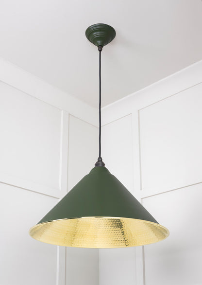 From The Anvil Hammered Brass Hockley Pendant
