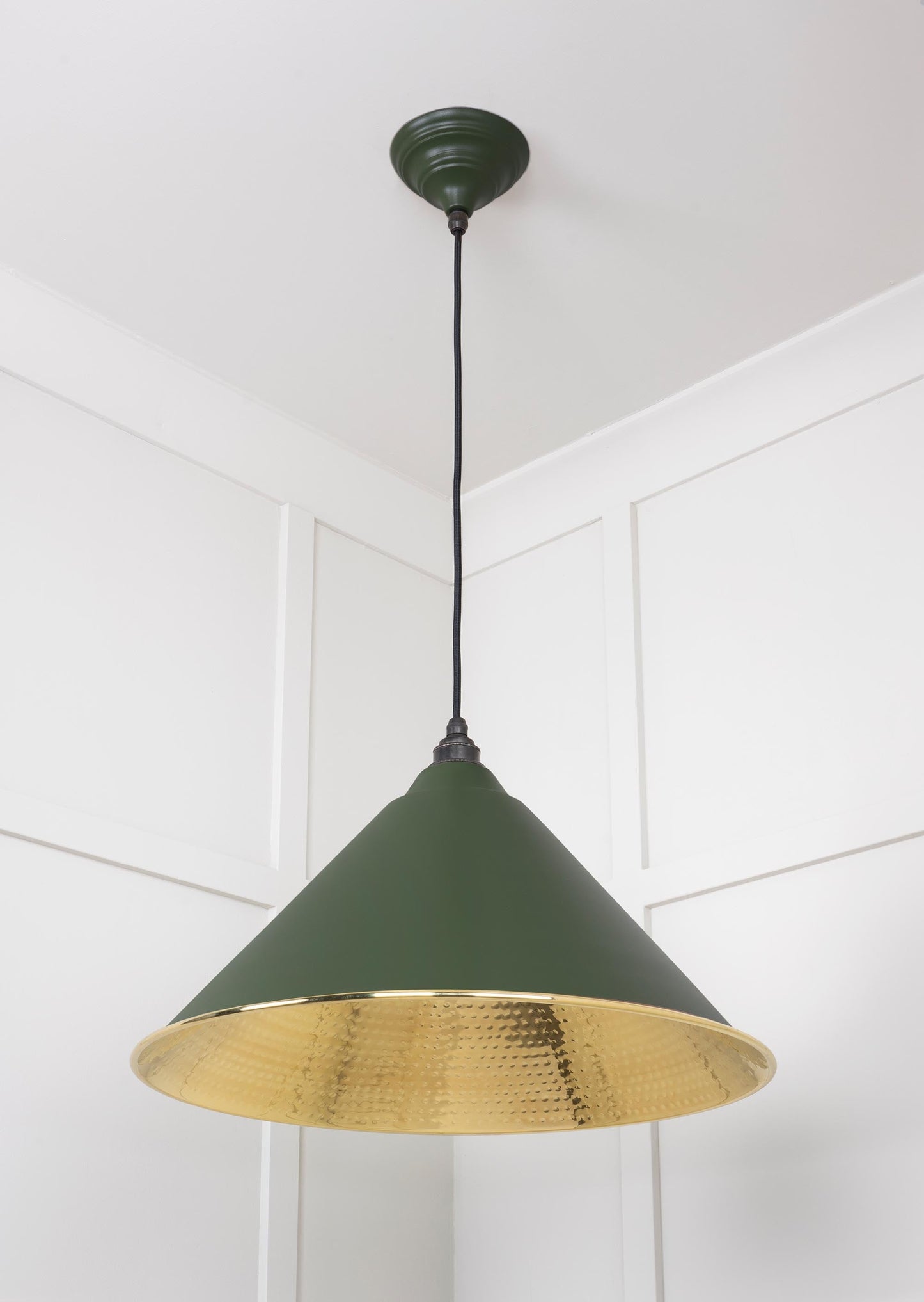 From The Anvil Hammered Brass Hockley Pendant