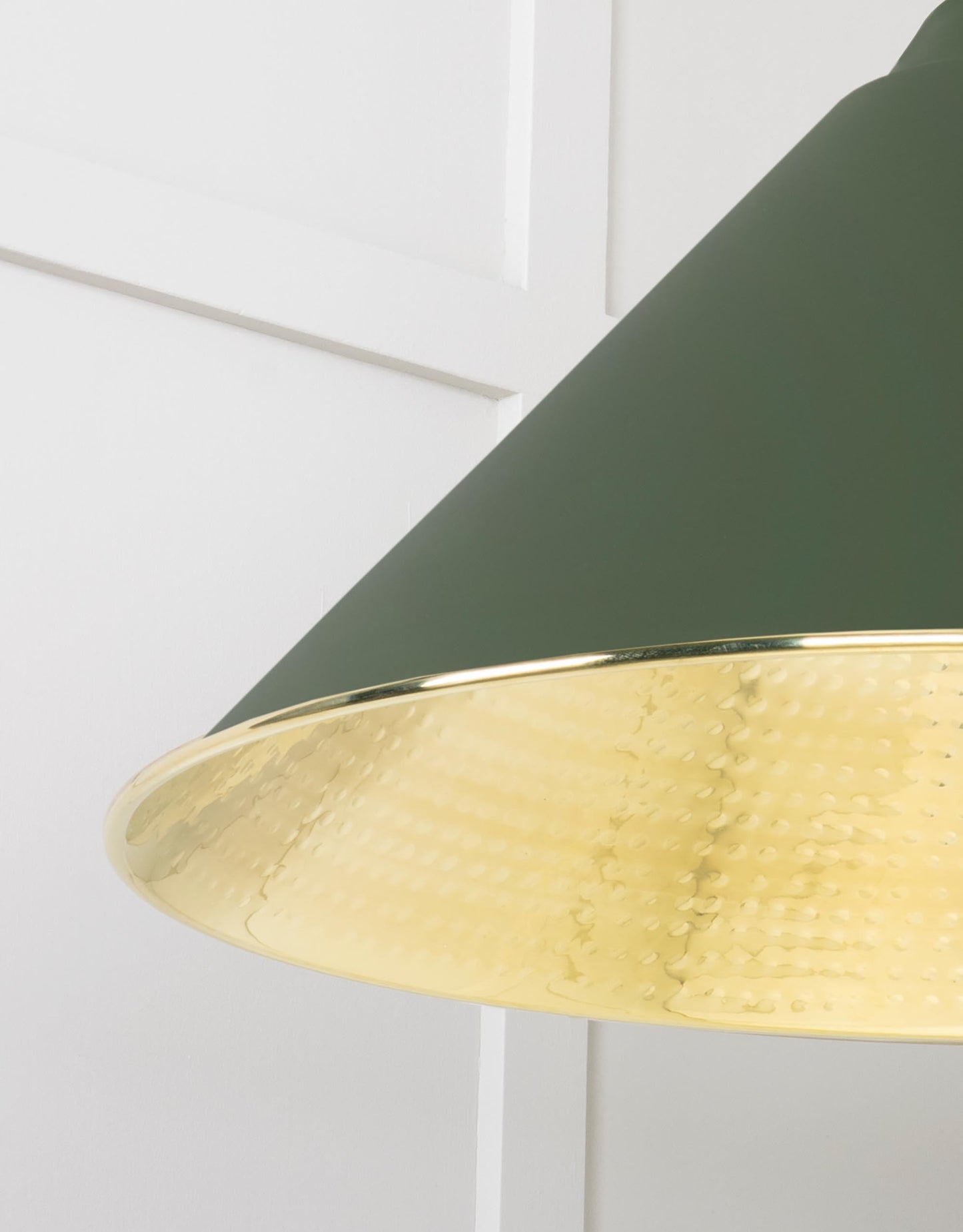 From The Anvil Hammered Brass Hockley Pendant