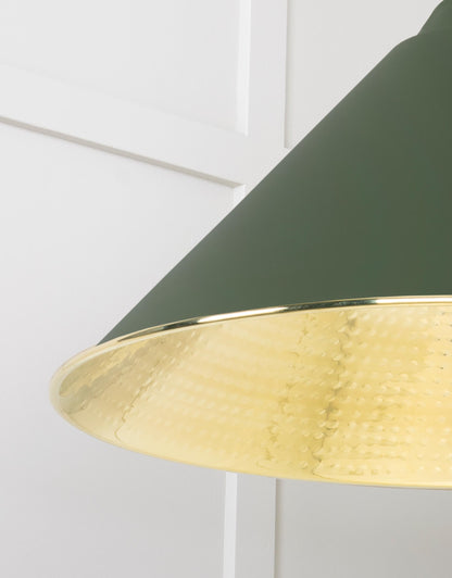 From The Anvil Hammered Brass Hockley Pendant
