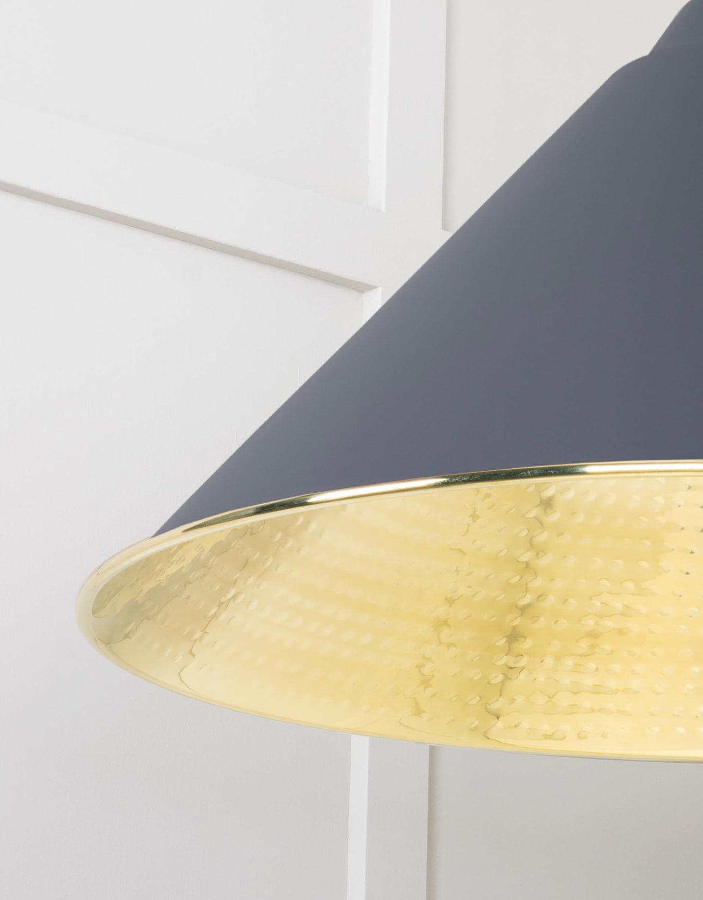 From The Anvil Hammered Brass Hockley Pendant