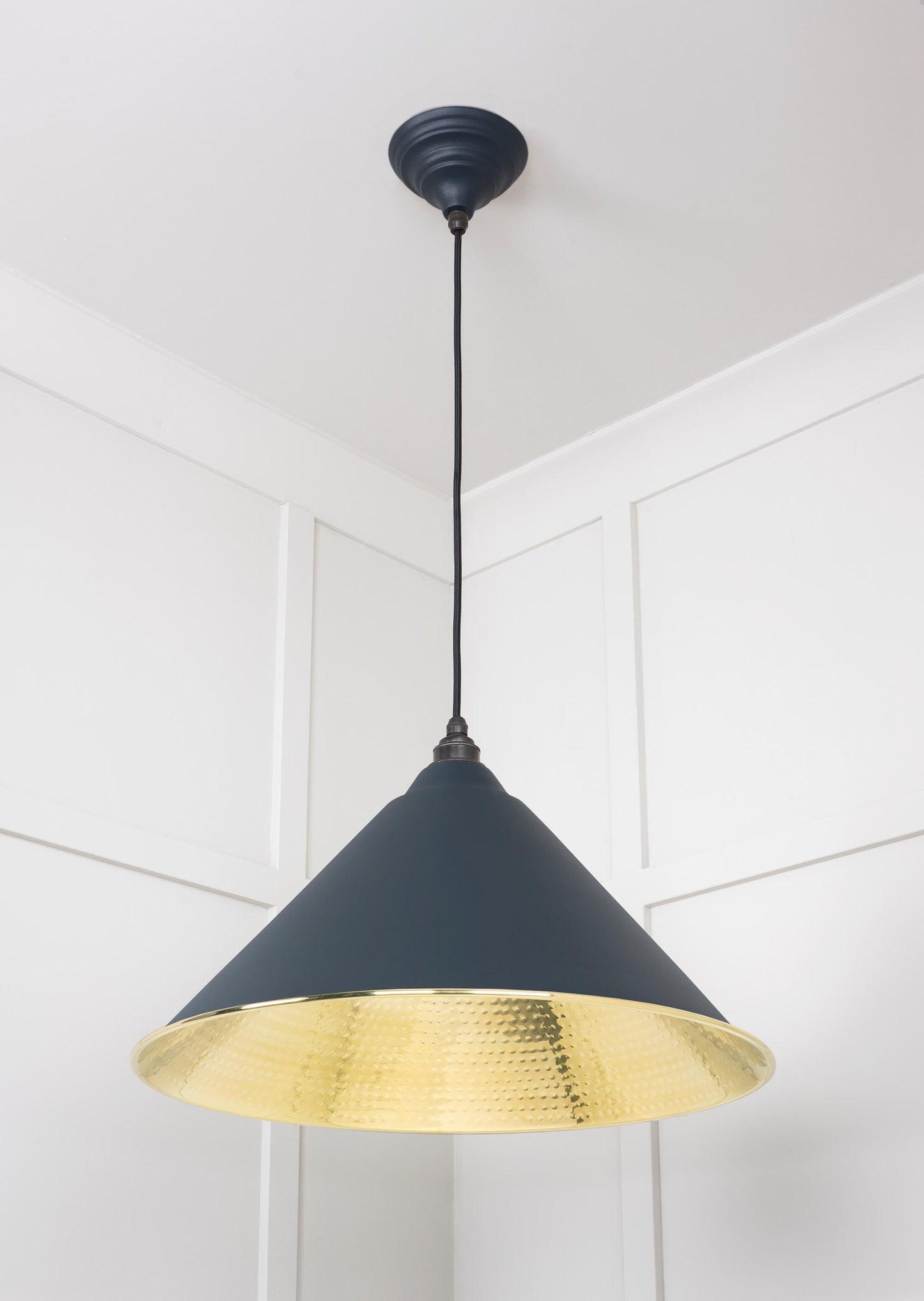 From The Anvil Hammered Brass Hockley Pendant