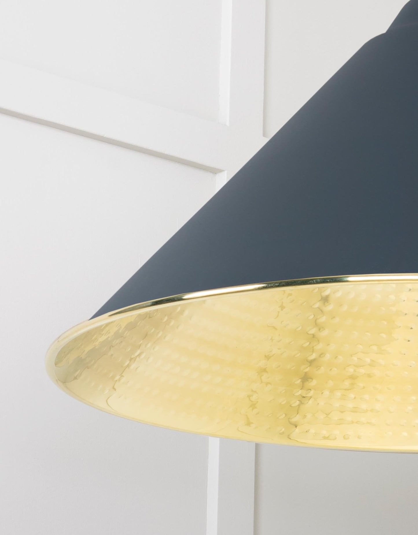 From The Anvil Hammered Brass Hockley Pendant