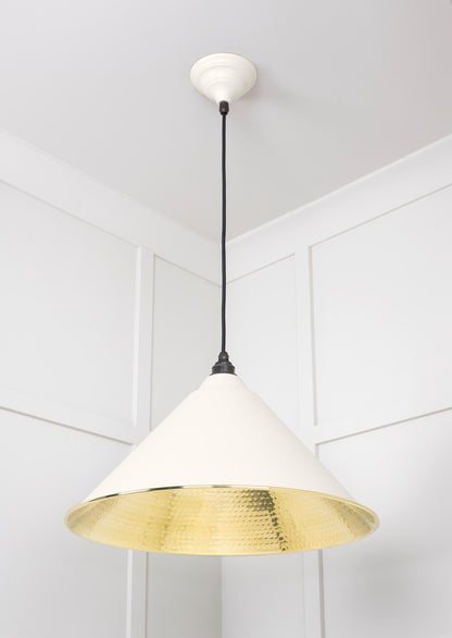 From The Anvil Hammered Brass Hockley Pendant