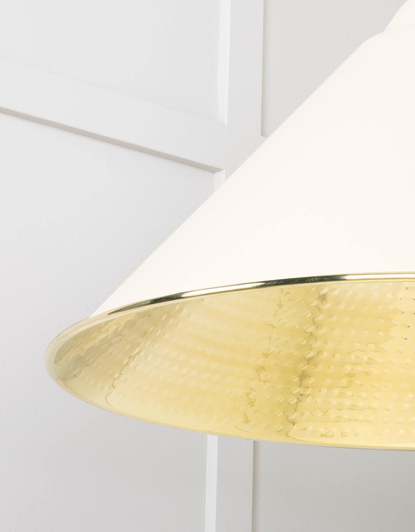 From The Anvil Hammered Brass Hockley Pendant
