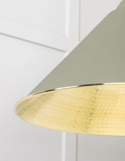 From The Anvil Hammered Brass Hockley Pendant