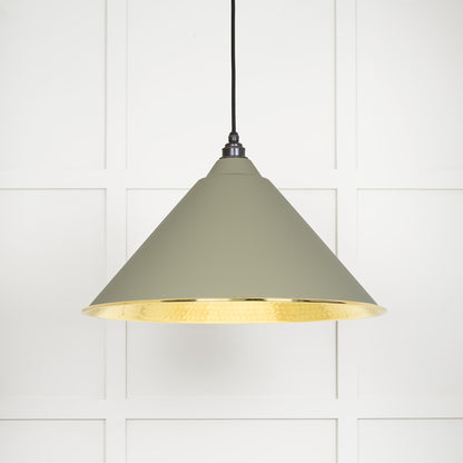From The Anvil Hammered Brass Hockley Pendant