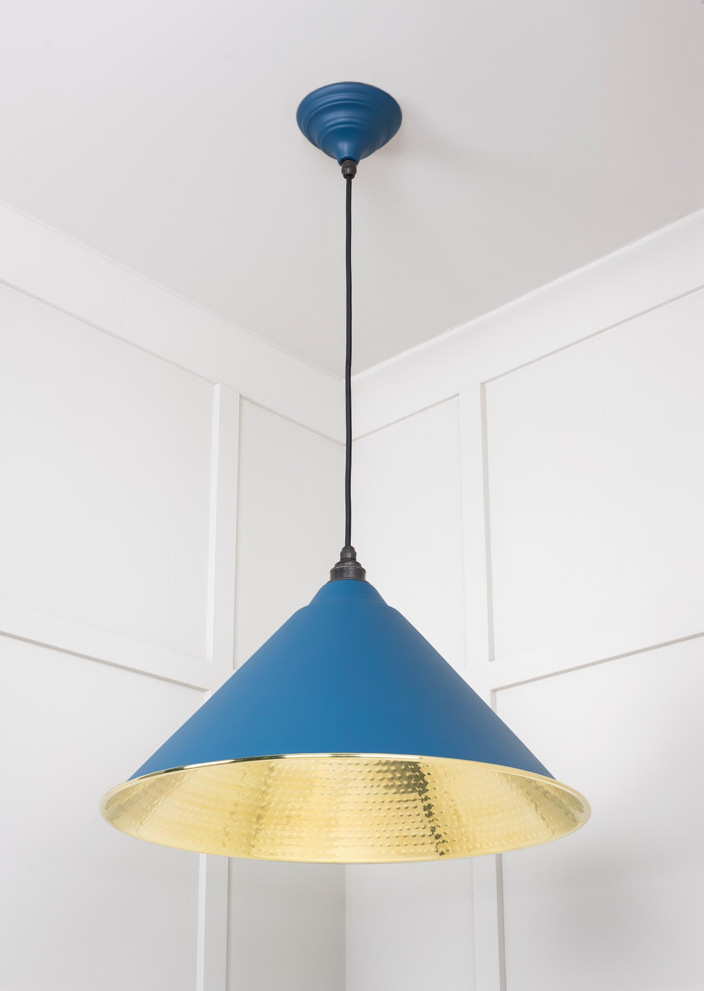 From The Anvil Hammered Brass Hockley Pendant