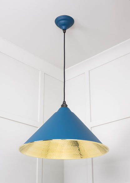 From The Anvil Hammered Brass Hockley Pendant