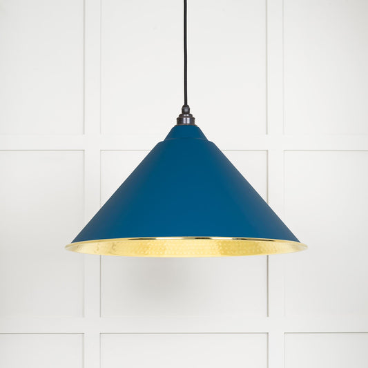 From The Anvil Hammered Brass Hockley Pendant