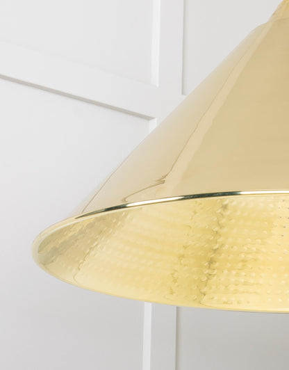 From The Anvil Hammered Brass Hockley Pendant