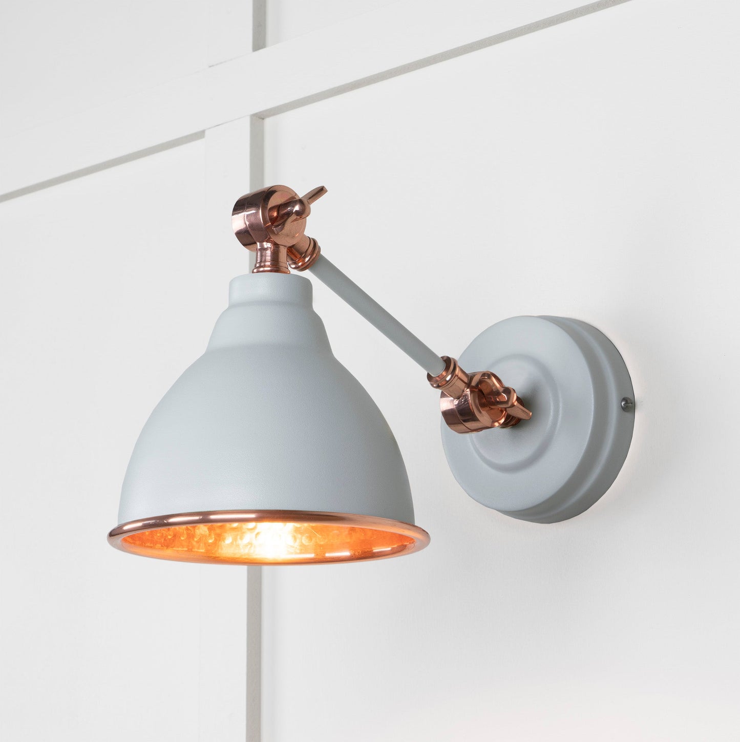 From The Anvil Hammered Copper Brindley Wall Light