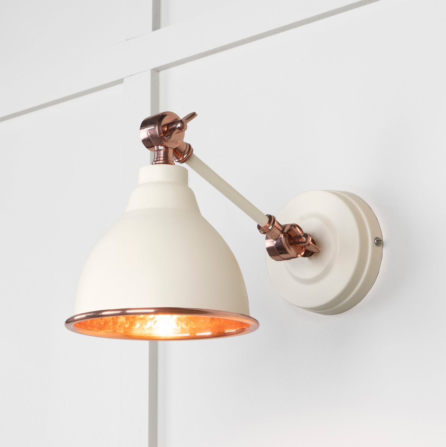 From The Anvil Hammered Copper Brindley Wall Light