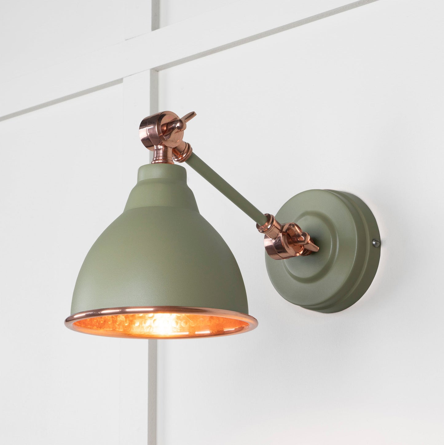 From The Anvil Hammered Copper Brindley Wall Light